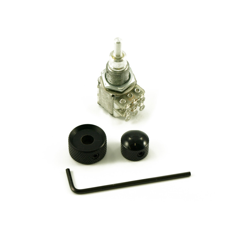 CONCENTRIC POT 250K WITH BLACK KNOBS