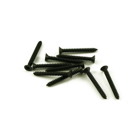 HUMBUCKER MOUNTING RING LONG BLACK SCREWS ( 10 )