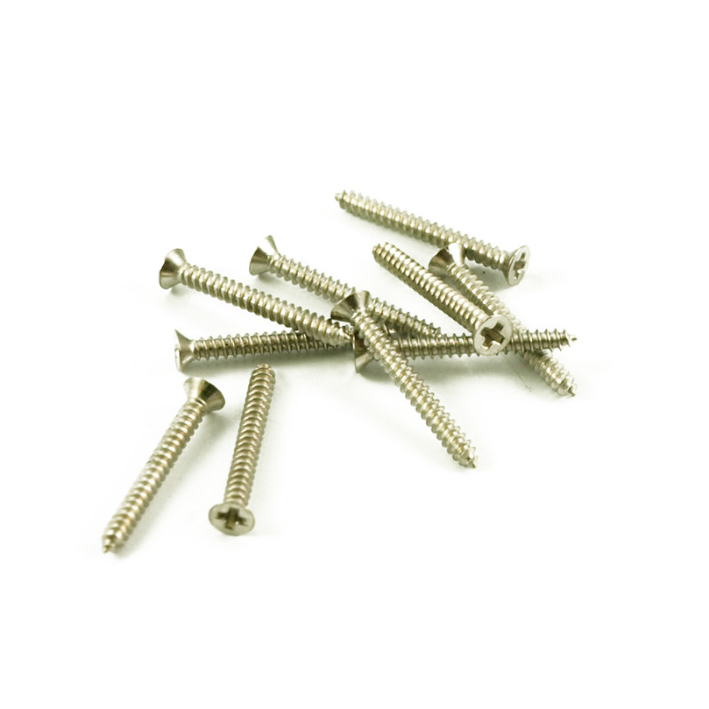 HUMBUCKER MOUNTING RING LONG CHROME SCREWS( 10 )