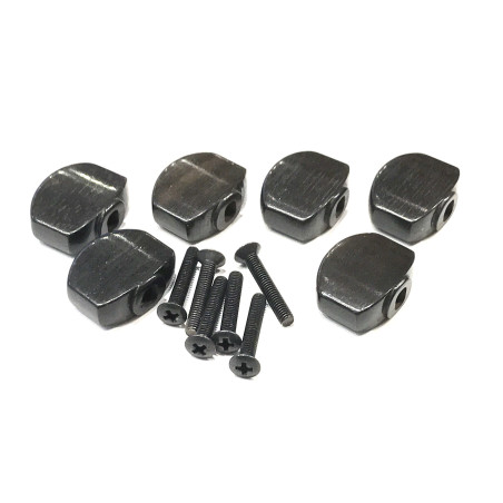 Button set (6 pcs) for Gotoh - Schaller mini style Ebany