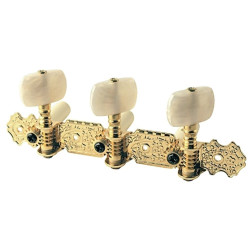 Classic Gold plated White Marbeled Knob