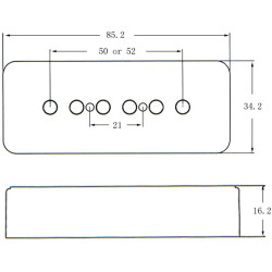 P-90 SOAPBAR PICKUP COVER - White Neck