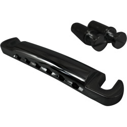 KLUSON BLACK LIGHTWEIGHT STOP TAILPIECE ALUMINIUM (USA MADE)