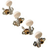 Grover 9NW Sta-Tite Ukulele Tuners, Nickel with White Buttons