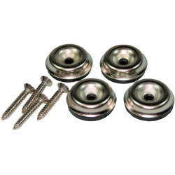 Chrome amp glides. Package of 4. Diameter: 24mm