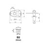 Acoustic 3+3 tuners DJ526AB-PSI Antique Brass. White button.