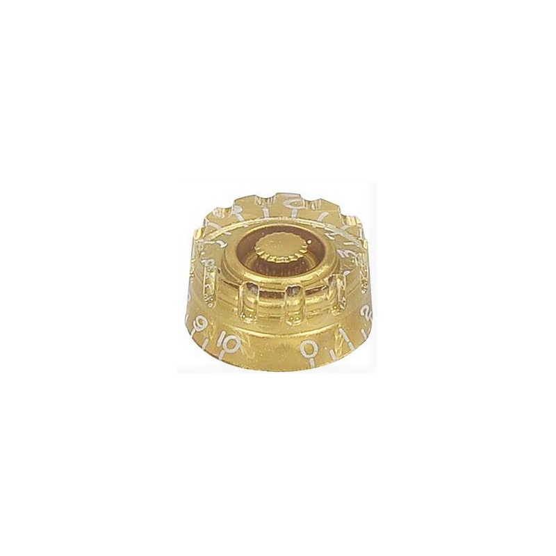 Speed Knob (notched edge), Transparent Gold