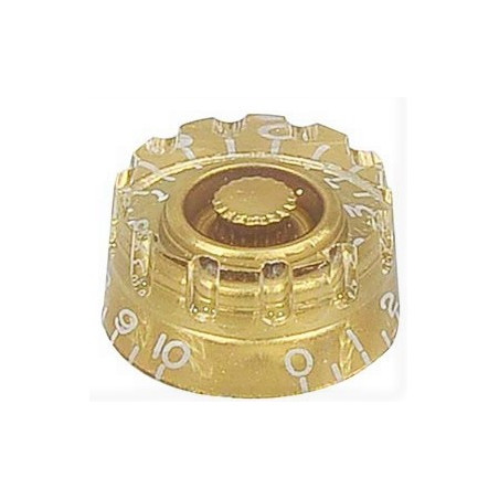 Speed Knob (notched edge), Transparent Gold