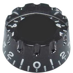 Speed Knob (notched edge), Transparent Black