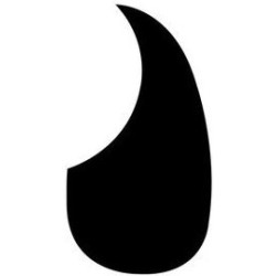 pickguard, acoustic, teardrop model, self adhesive, black