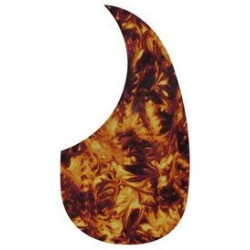 pickguard, acoustic, teardrop model, self adhesive, marble yellow