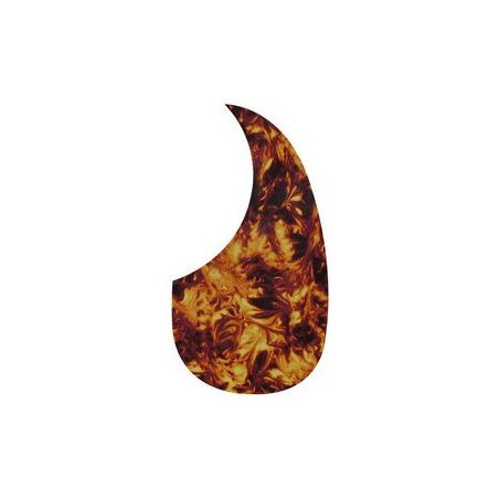 pickguard, acoustic, teardrop model, self adhesive, marble yellow