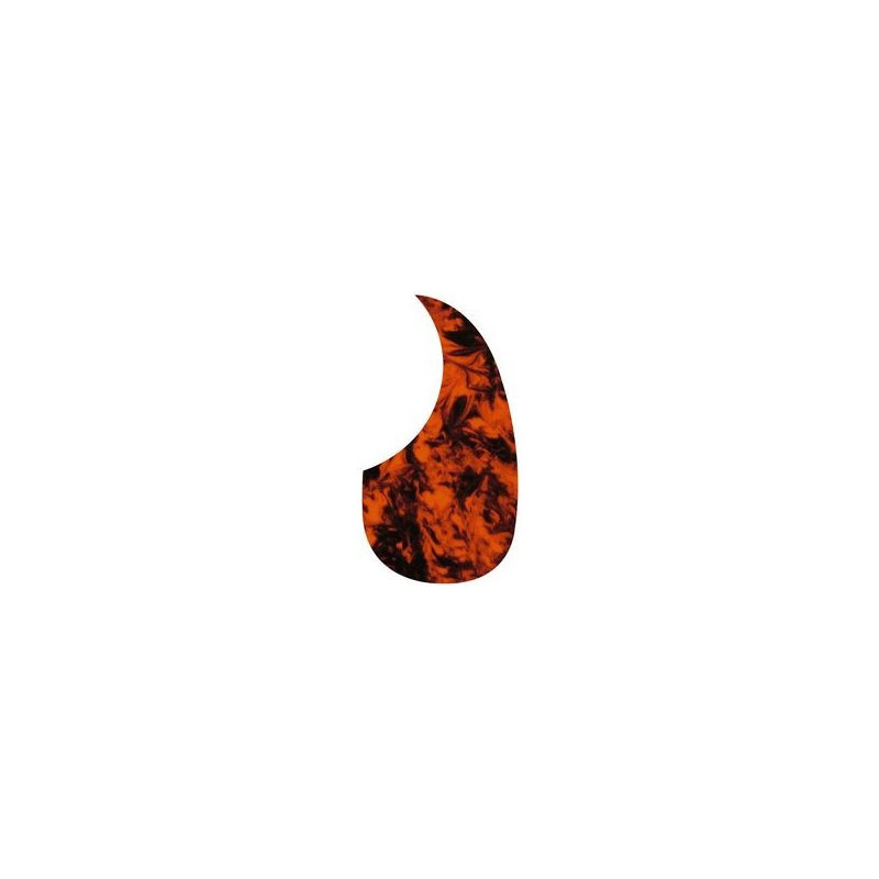 pickguard, acoustic, teardrop model, self adhesive, marble orange