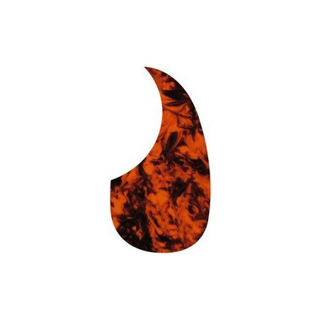 pickguard, acoustic, teardrop model, self adhesive, marble orange