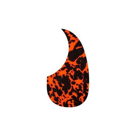 pickguard, acoustic, teardrop model, self adhesive, wild cat orange