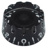 Speed Knob (notched edge), Transparent Black