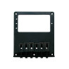 Bridge-tailpiece, Teaser, block saddles, flat plate for humbucker, black
