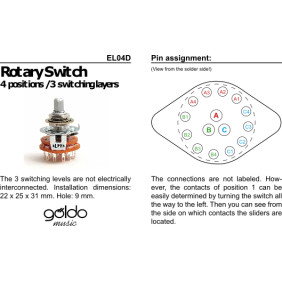 4 positions "Vario" Rotary Switch