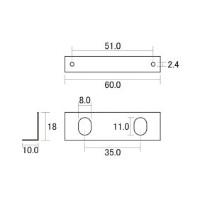 POTENTIOMETER BAR BRACKET FOR FENDER JAGUAR