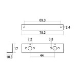 POTENTIOMETER BAR BRACKET FOR FENDER JAZZMASTER