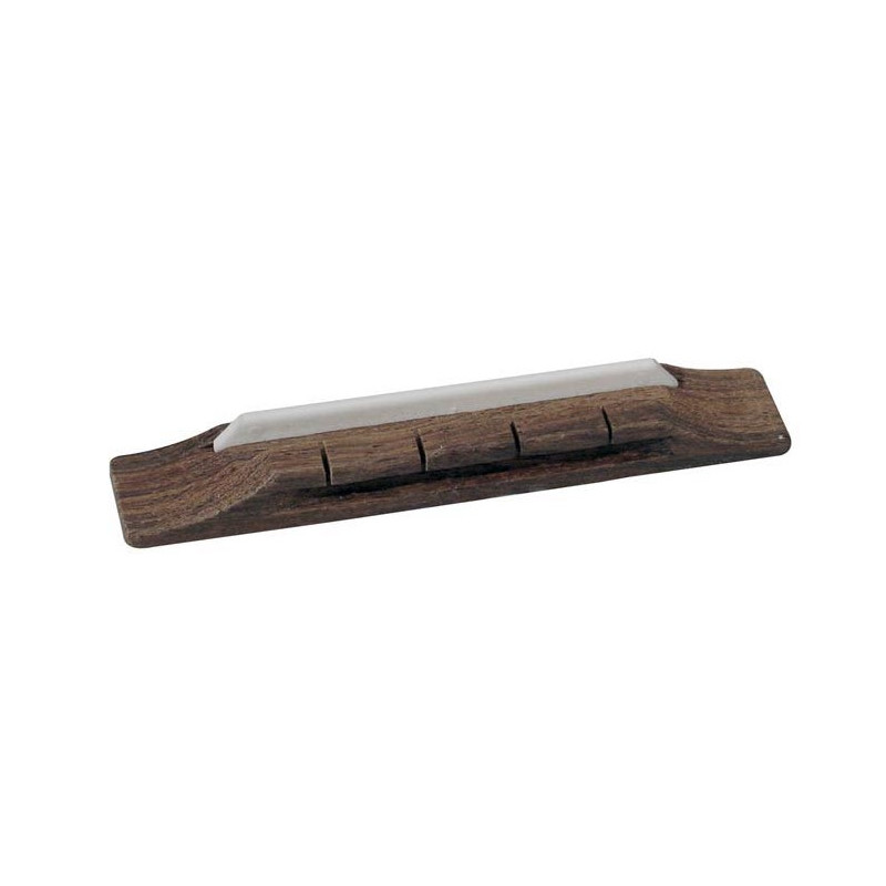 Bridge for ukulele, plastic saddle, rosewood