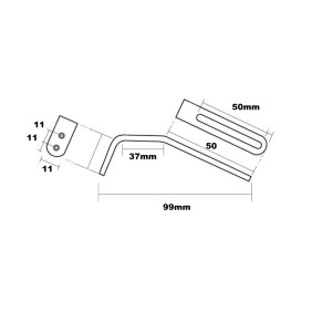 Pickguard support bracket, Gold