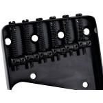 Bridge-tailpiece, tray style, 6 grooved saddles, Black