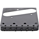 Bridge-tailpiece, tray style, 6 grooved saddles, Black