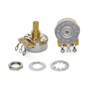 Vintage 250K audio no-load potentiometer, short bushing