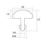 phosphor bronze fretwire, jumbo, 2.90mm x 1.40mm crown size