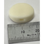Vintage white BUTTERBEAN BUTTON PLASTIC
