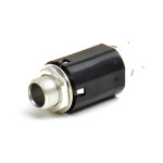 Ultra-compact, very lightweight stereo output jack for 6.3mm (1/4") jack plugs.