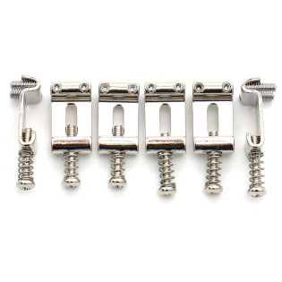 Vintage Saddles for Strat / 11mm / aged nickel
Sheet steel string saddles with screws & springs.