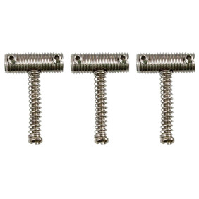 3-vintage style steel bridge saddles for Telecaster