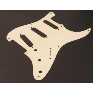 pickguard Strat SSS, 1 ply vintage white relic