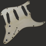 60´s-pickguard Strat SSS, 3 ply vintage white Heavy relic