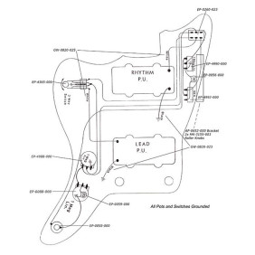 Wiring kit for Jazzmaster ® guitars.