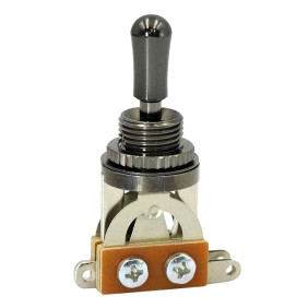Toggle switch 3-way, made in Japan, black Chrome hardware and parts, nickel contacts