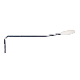 Lefthanded, 5mm thread, 5mm arm diameter, chrome with white cap