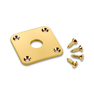 Schaller Jack Plate Metal for electrical guitar or bass gold