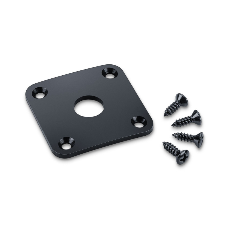 Schaller Jack Plate Metal for electrical guitar or bass black