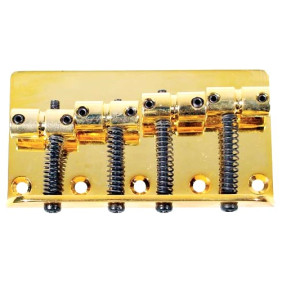 Bridge-Tailpiece, bass, pitch 19mm, gold