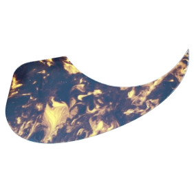 Guild M120 pickguard, acoustic, teardrop model, self adhesive, tortoise
