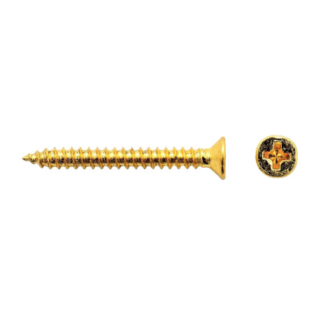 HUMBUCKER MOUNTING RING SCREW GOLD LONG (1.stk )