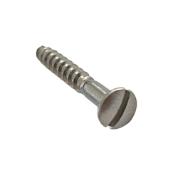 Rustfri SLOT HEAD BRIDGE MOUNT/STRAP BUTTON SCREW (1.stk)