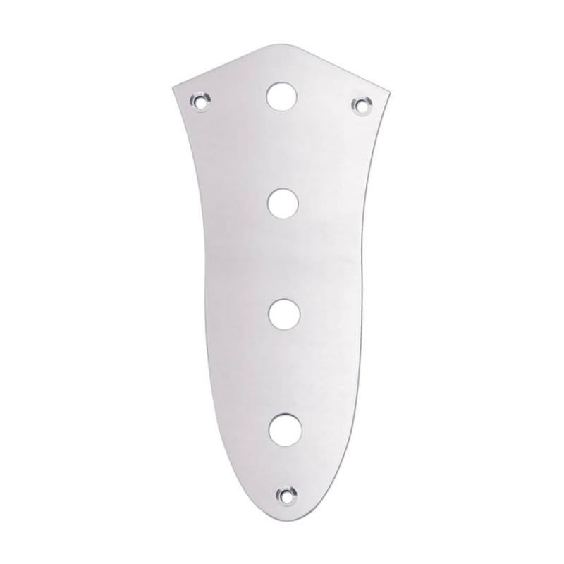 Control plate, Jazz bass, 8,5mm holes for metric pots, Nickel