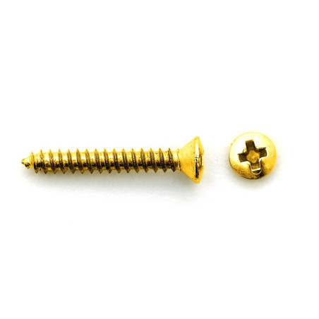 Humbucker Mounting Screws / Long, Gold (1.stk)
