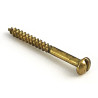 SLOT HEAD BRASS NECK PICKUP SCREW  (1.stk)