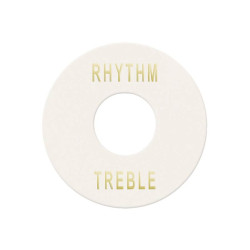 toggle switch plate, white with gold imprint