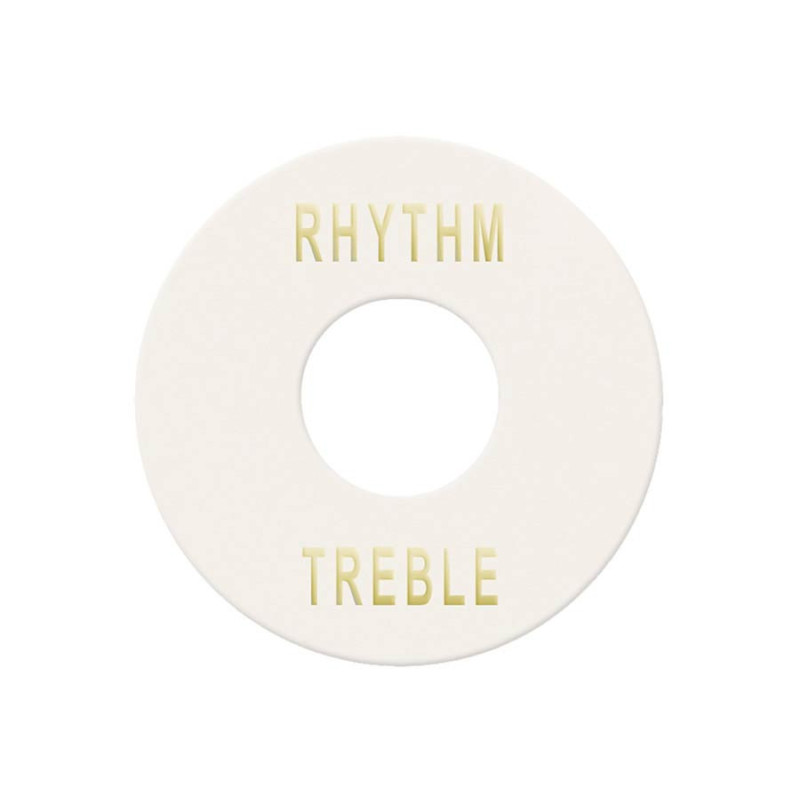 toggle switch plate, white with gold imprint